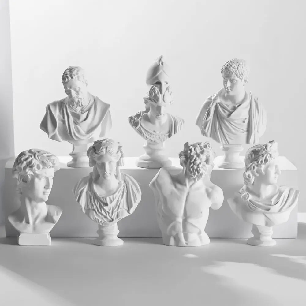 Mini Greek Mythology Bust – Plaster Sculpture for Art Drawing Practice
