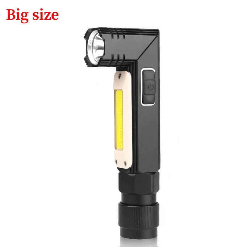 Rechargeable LED Work Light – Magnetic COB Flashlight for Outdoor Repairs