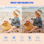 Vintage Round Kids Sunglasses – Polarized Metal UV400 Eyewear for Outdoor Play