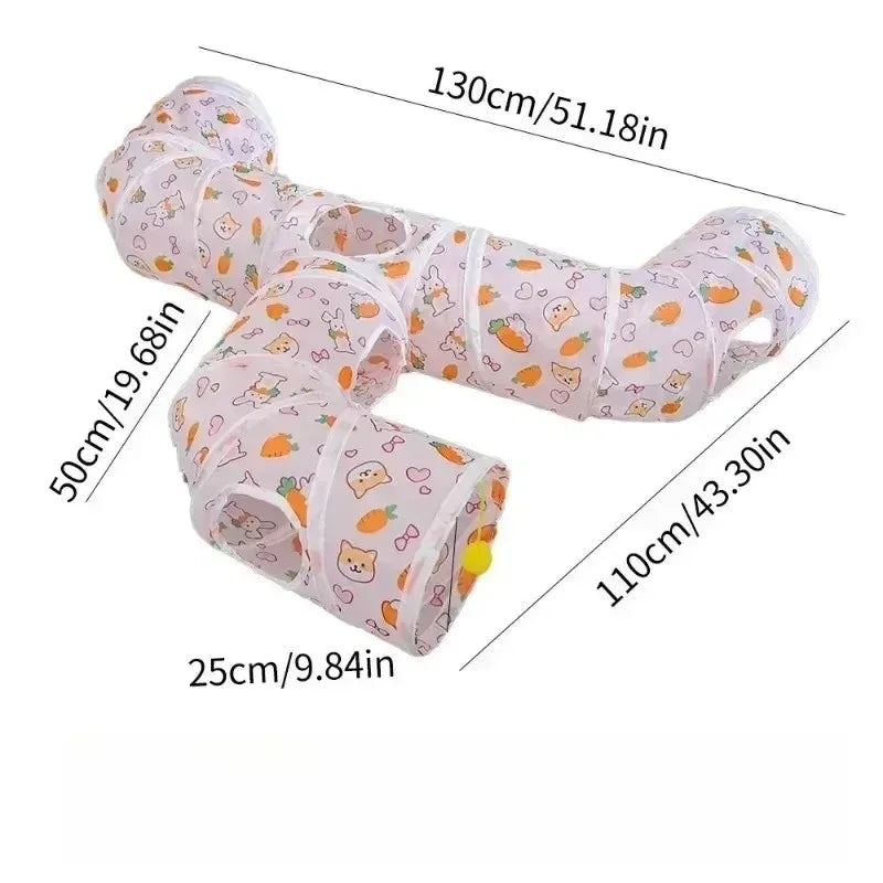 Foldable Pet Play Tunnel – Interactive Drill Barrel for Cat Training