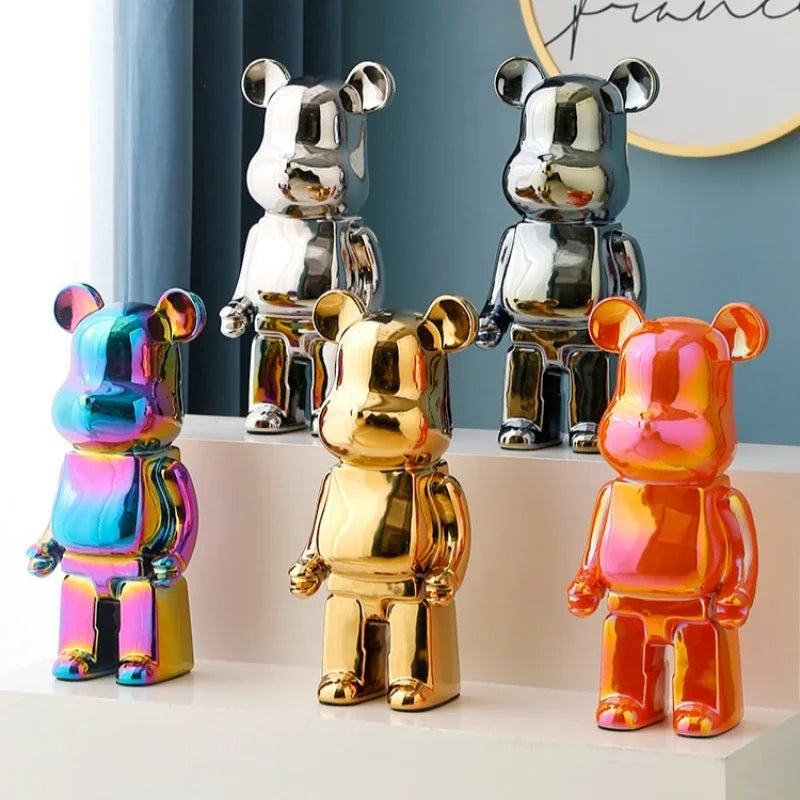 Ceramic Bear Figurine – Aesthetic Luxury Sculpture for Modern Home Decor