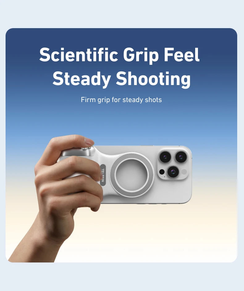 Magnetic Phone Camera Grip – Ergonomic Handheld Stabilizer for Content Creation