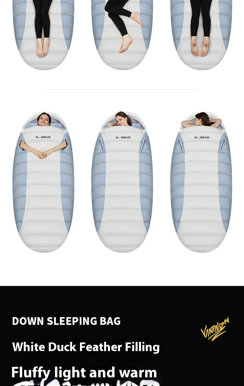 Stretchable Down Sleeping Bag – Ultralight Machine Washable for Camping