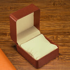 Black PU Leather Watch Box – Single Display Case with Pillow for Men