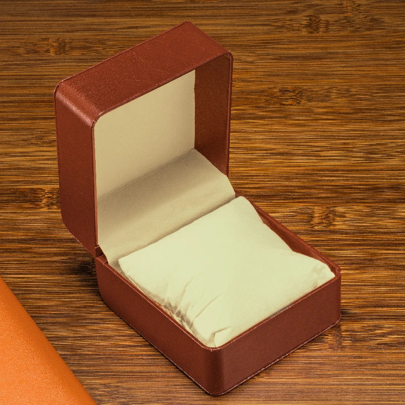 Black PU Leather Watch Box – Single Display Case with Pillow for Men