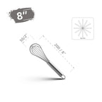 Stainless Steel Balloon Whisk – 8 10 12 Inch Wire Beater for Kitchen Cooking