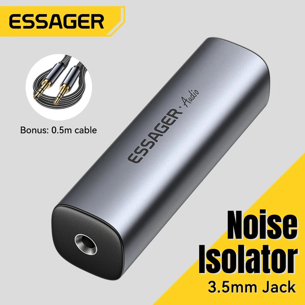 3.5mm Ground Loop Noise Isolator – Audio Filter for Car and Home Stereo Systems