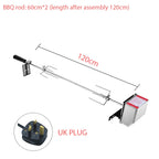 Universal Stainless Steel Rotisserie Kit – Electric BBQ Grill for Outdoor