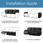 Printed Elastic Recliner Cover – Stretch Slipcover for Living Room Furniture