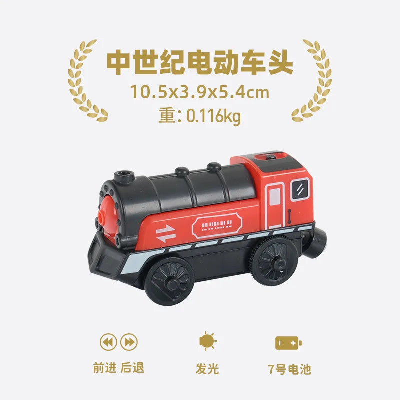 Magnetic RC Electric Train – Diecast Locomotive for Wooden Railway Tracks