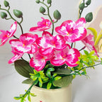 Faux Butterfly Orchid Potted Plant – Elegant Floral Decor for Home Office