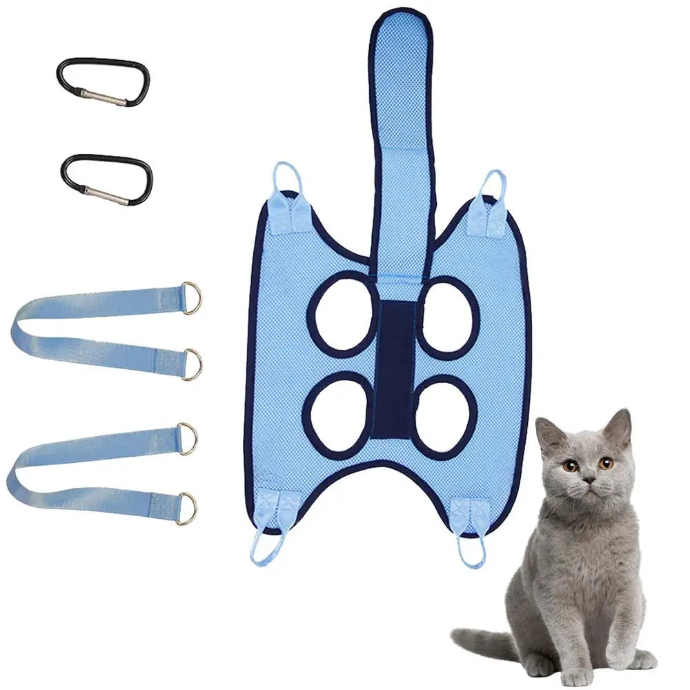 Pet Grooming Hammock – Anti-Scratch Restraint for Dog and Cat Nail Trimming