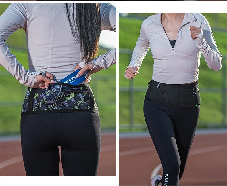 Woven Elastic Sports Waist Belt – Race Number Holder for Triathlon Marathon
