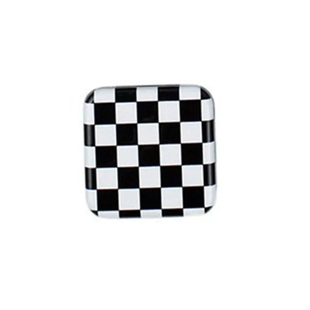 Plaid Checkerboard Folding Mirror – Portable Makeup Accessory for Travel
