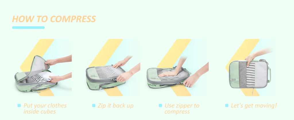 Compression Packing Cubes – Lightweight Luggage Organizers for Travel