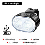 Rechargeable Bike Light Set – Waterproof LED Headlight for MTB Cycling