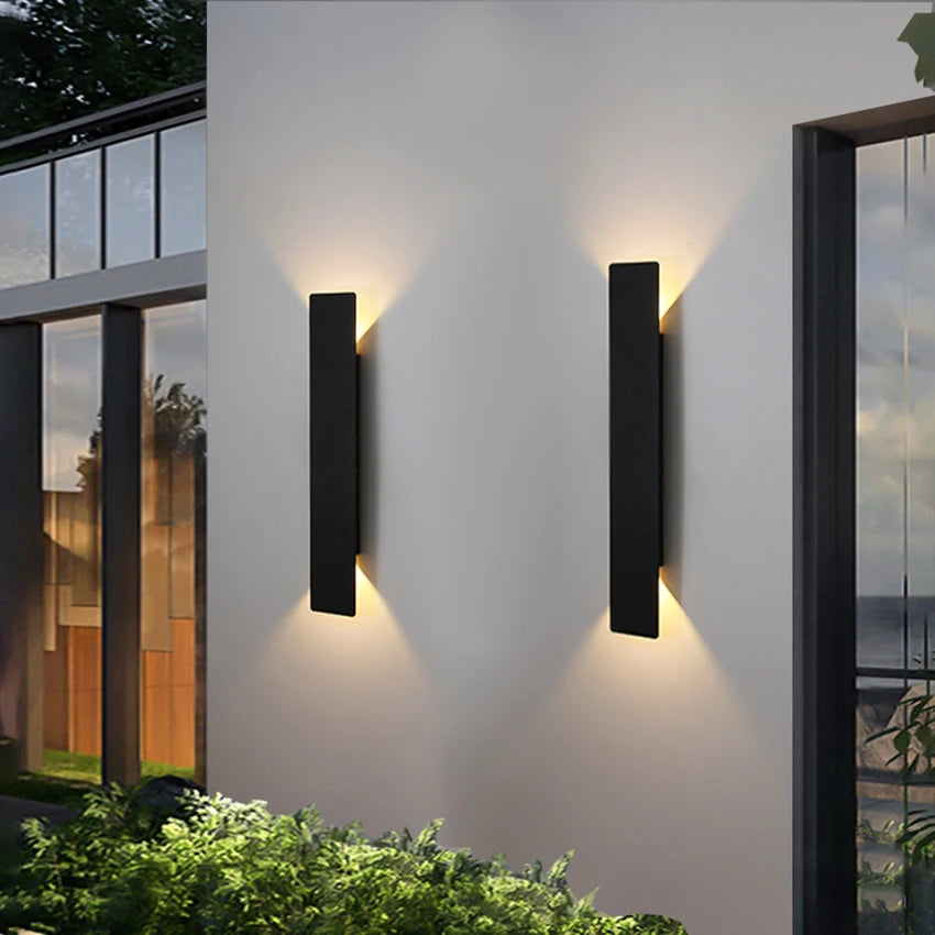 Modern LED Wall Lamp – Waterproof Aluminum Fixture for Outdoor Lighting