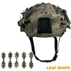 3D Camo Mesh Helmet Cover – Laser Cut Leaf Accessory for Airsoft and Hunting