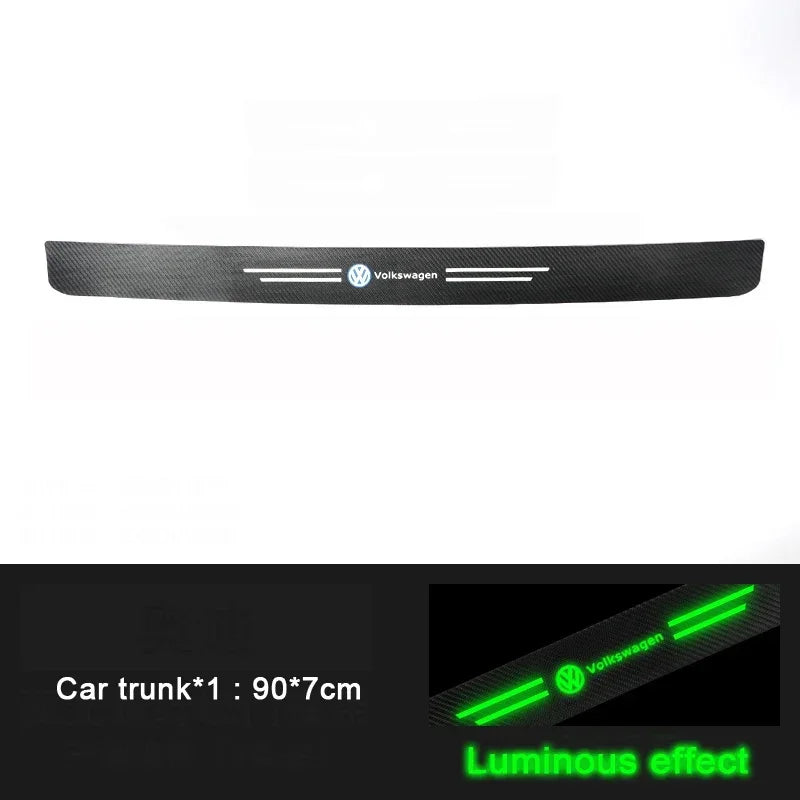 Carbon Fiber Door Sill Stickers – Protective Threshold Decals for Volkswagen