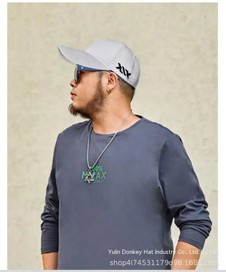 Oversized Cotton Baseball Cap – Adjustable Large Fit for Men and Women