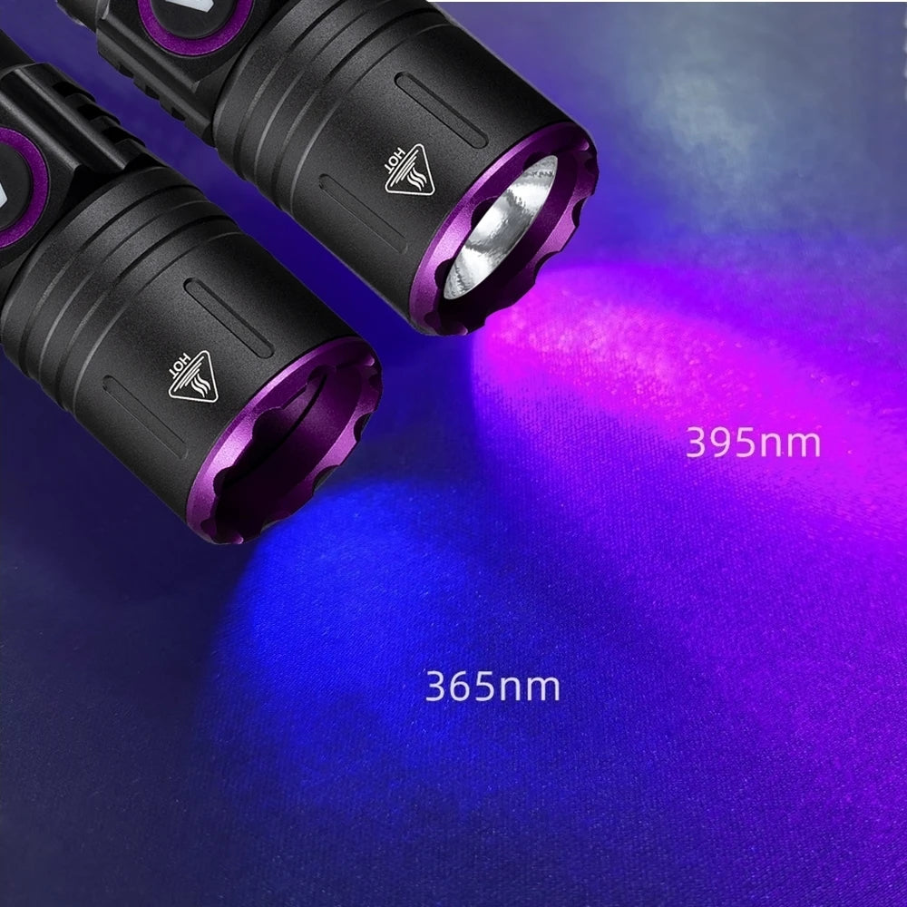 15W UV 365nm Blacklight Flashlight – Rechargeable Torch for Pet Urine Detection