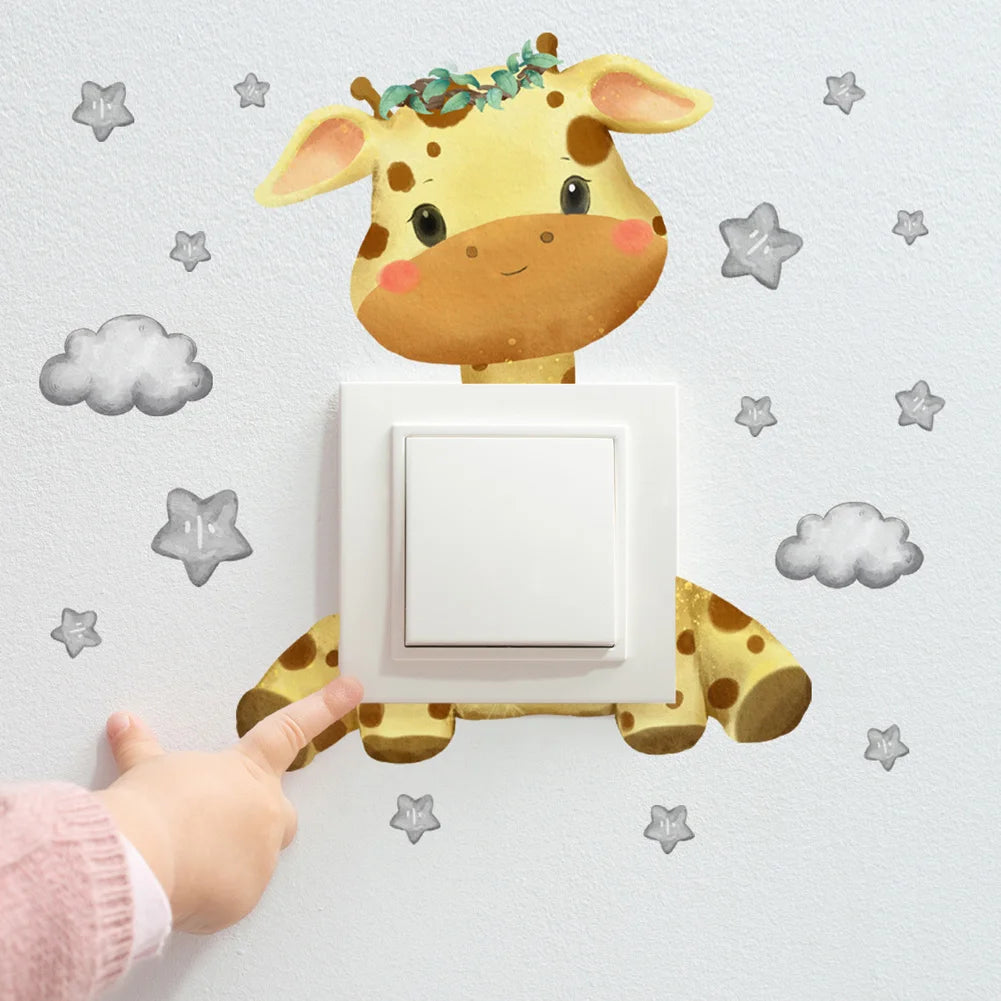 Animal Wall Decals – Self-Adhesive Nursery Stickers for Kids Bedroom Decor