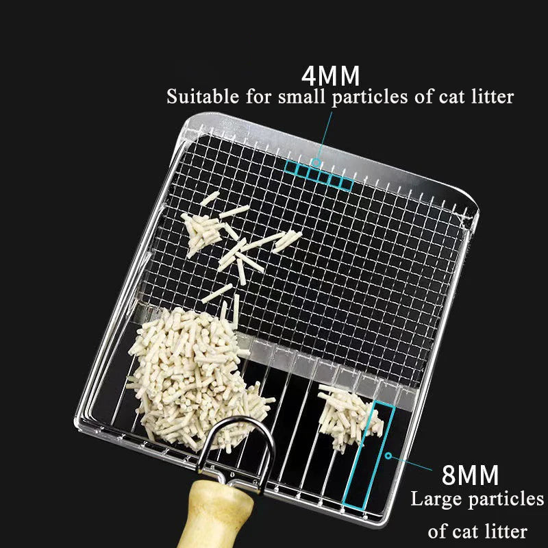 Stainless Steel Cat Litter Scoop – Durable Mesh Sifter for Pet Cleaning