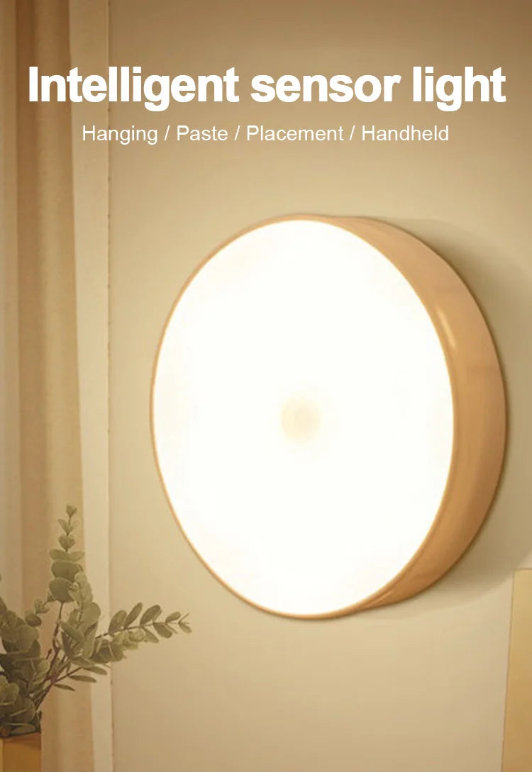 USB Rechargeable Motion Sensor Light – Magnetic Night Lamp for Home Bedroom
