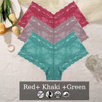 Floral Lace Panties – Sexy V-Waist Breathable Underwear for Women
