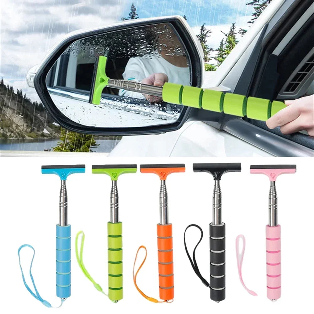 Telescopic Car Mirror Squeegee – Extendable Glass Wiper for Rain Removal