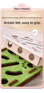 Felt Puzzle Box Toy – Interactive Hunting Exercise for Indoor Cats