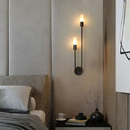 Modern LED Wall Lamp – Minimalist Black and Gold Lighting for Home Decor