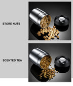 Stainless Steel Coffee Canister – Airtight Vacuum Seal for Fresh Food Storage