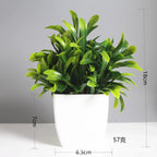 Artificial Potted Bonsai Tree – Realistic Green Plant for Home Office Decor