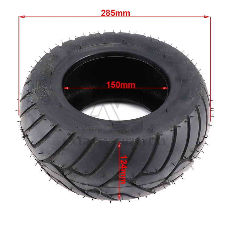 13x5.00-6 Tubeless Scooter Tire – Thickened Inflatable Rubber for Electric Scooters