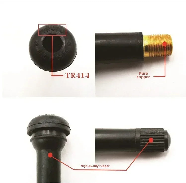 Rubber Tire Valve Stems – Snap-In Replacement Parts for Automotive Repairs