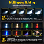 Rechargeable LED Keychain Flashlight – UV and Buzzer for Outdoor Camping
