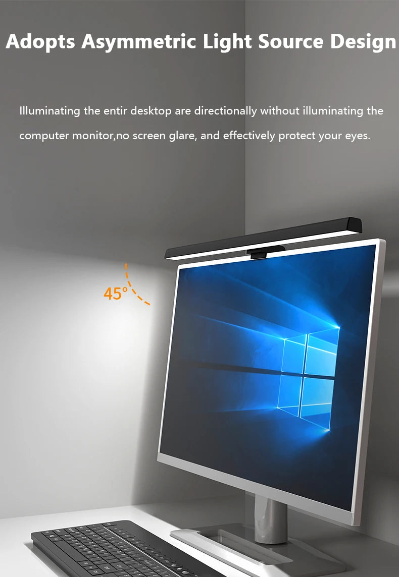 50cm Computer Monitor Light Bar – Stepless Dimming USB Lamp for Study Reading