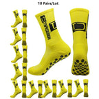 Non-Slip Silicone Grip Sports Socks – Mid-Calf Athletic Gear for Football Yoga