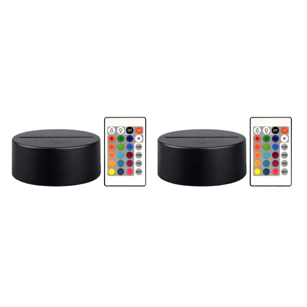 RGB LED Night Light Base – 16 Color Display Stand for Acrylic Art