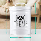 Metal Pet Treat Container – Airtight Food Storage Jar for Dogs and Cats