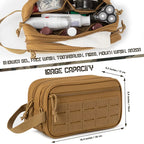Tactical Waterproof Toiletry Bag – Molle Dopp Kit for Travel and Outdoors