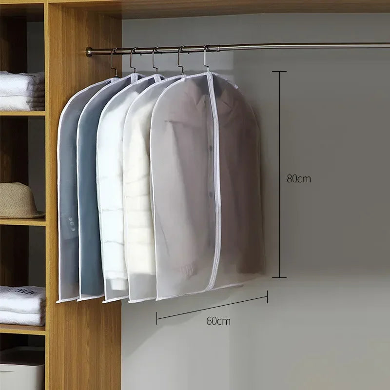 Transparent Zippered Garment Bag – Dustproof Cover for Suit and Dress Storage