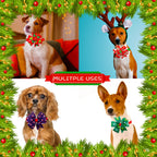 Adjustable Christmas Dog Bow Ties – Festive Holiday Pet Costume Accessories