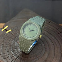 Arabic Numeral Quartz Watch – Minimalist Plastic Wristwatch for Men