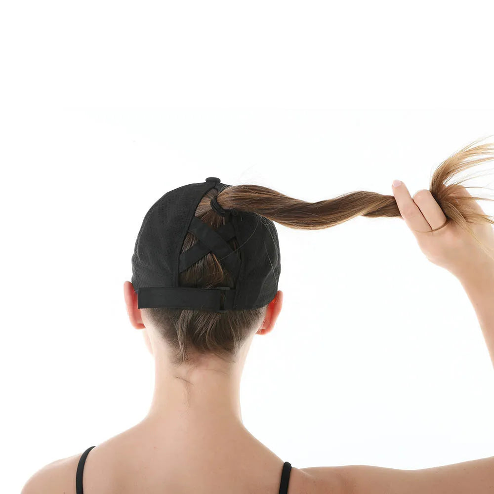 Ponytail Baseball Cap – Quick-Drying Mesh Visor for Outdoor Athleisure