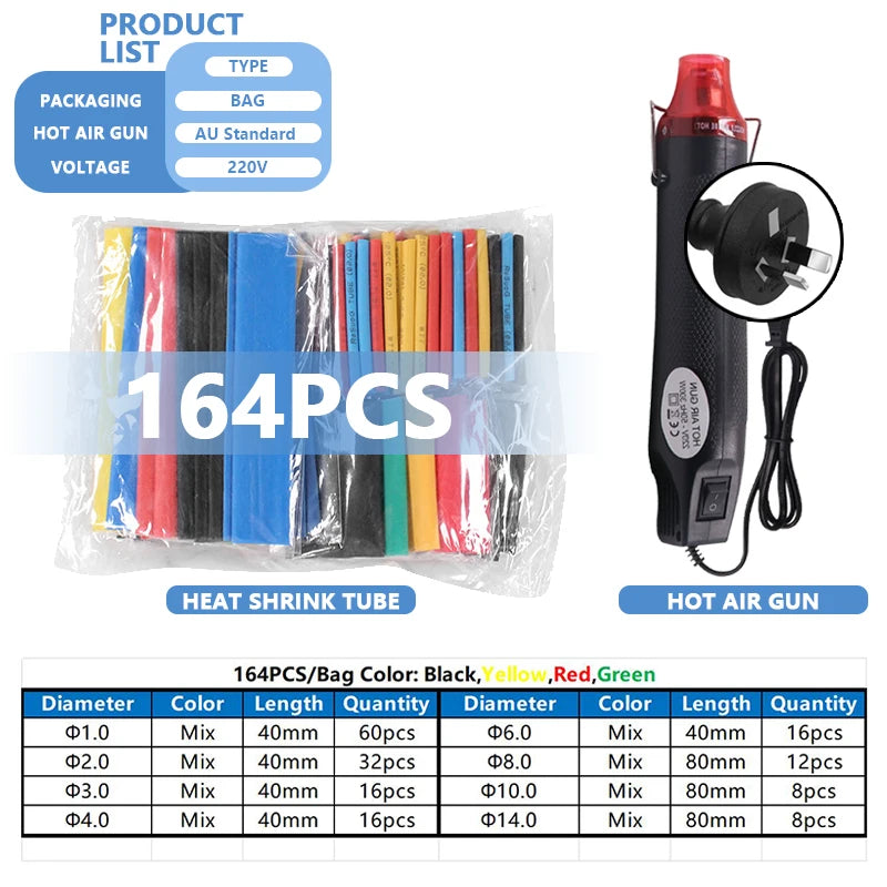 Heat Shrink Tubing Kit – Waterproof Electric Wire Insulation for Cable Repair