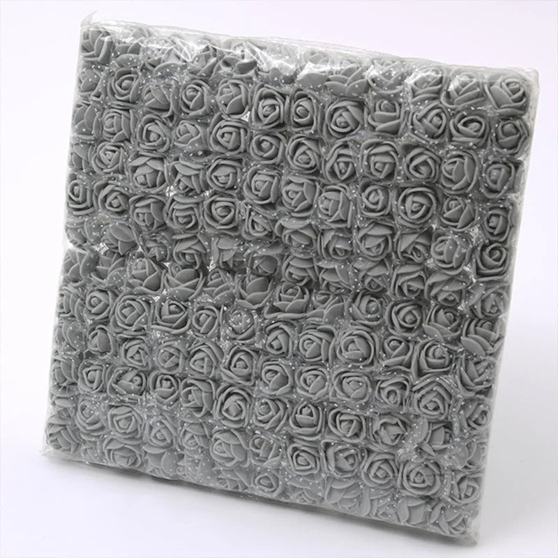 Mini Foam Rose Flower Heads – 2cm Craft Embellishments for Wedding Decor