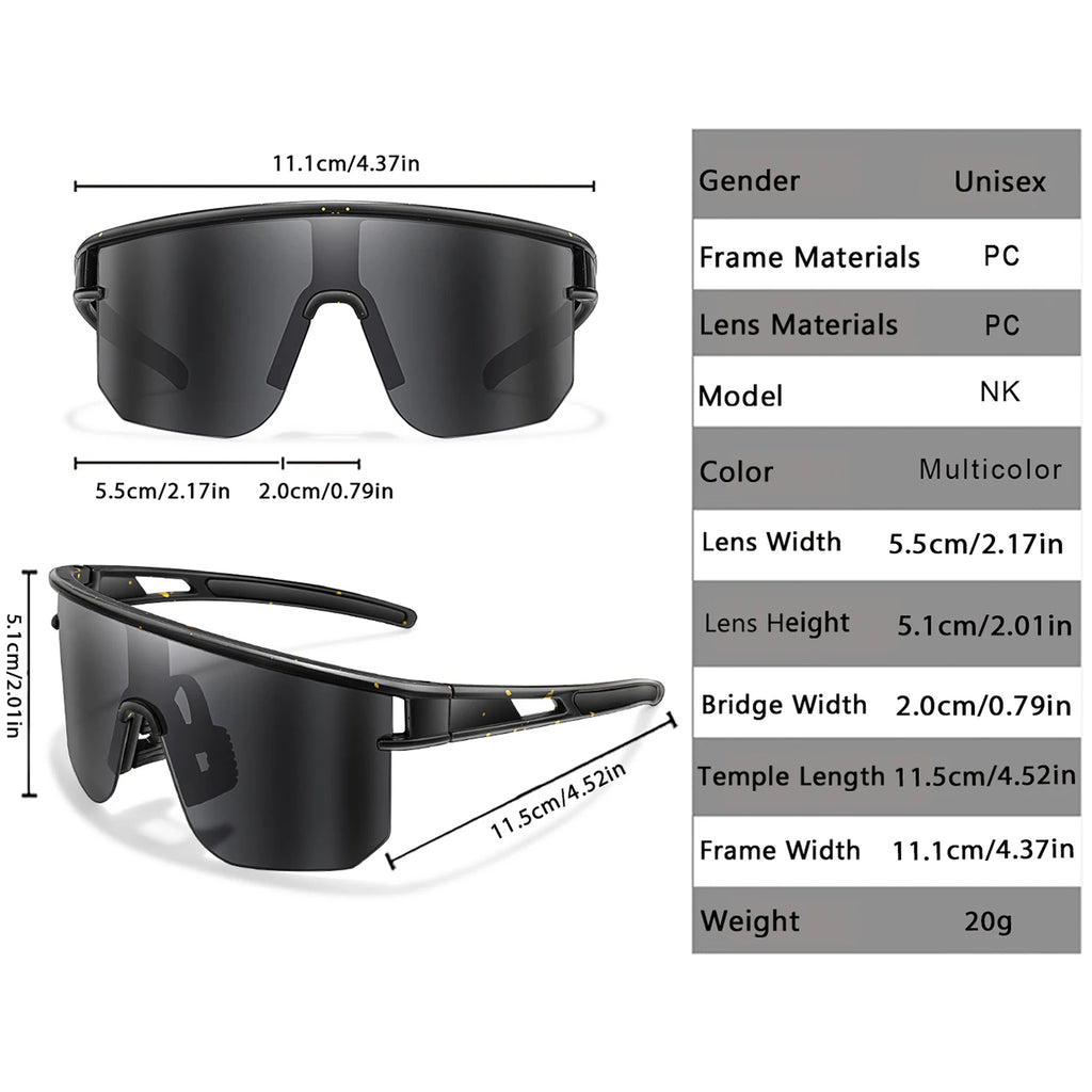 Kids Sport Cycling Sunglasses – UV400 Youth Eyewear for Outdoor Bike Baseball