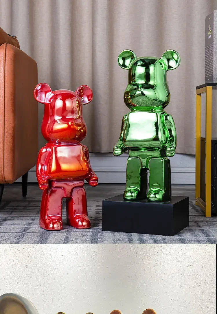 Ceramic Bear Figurine – Aesthetic Luxury Sculpture for Modern Home Decor